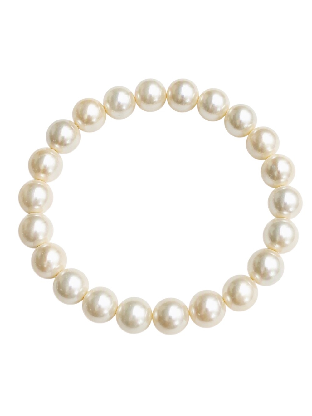 Authentic Bombshell Beads Freshwater Pearl 10mm Stretch Bracelet Luxury